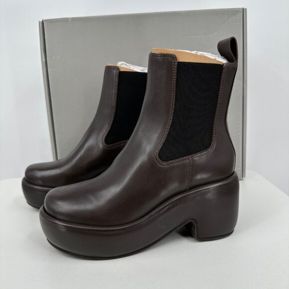 Everlane The Puffa Boot in Dark Brown size 7 Chelsea Ankle 3.25" Chunky Platform - Picture 2 of 12